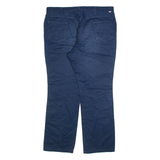 DICKIES Womens Trousers Blue Slim Straight W38 L30