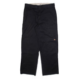 DICKIES Mens Trousers Black Loose Straight W38 L32