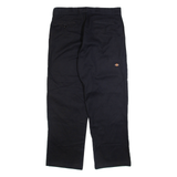DICKIES Mens Trousers Black Loose Straight W38 L32