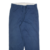 DICKIES Mens Trousers Blue Regular Straight W34 L30