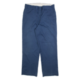 DICKIES Mens Trousers Blue Regular Straight W34 L30