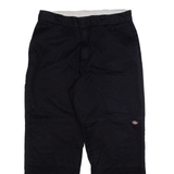 DICKIES Mens Trousers Black Relaxed Straight W38 L32