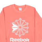REEBOK Womens Sweatshirt Pink S