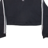 ADIDAS Cropped Womens Sweatshirt Black UK 6