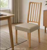 Anyseat Khaki PU Leather Chair Cover – Slipcover for Dining, Kitchen, Hotel, Banquet & Living Room Chairs