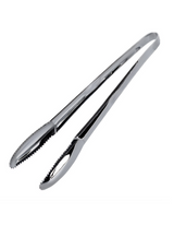 Anygleam Silver Stainless Steel Tong – 2pcs Clip Tableware for Salad, BBQ & Grill Party Accessory
