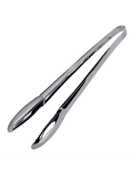 Anygleam Silver Stainless Steel Tong – 2pcs Clip Tableware for Salad, BBQ & Grill Party Accessory
