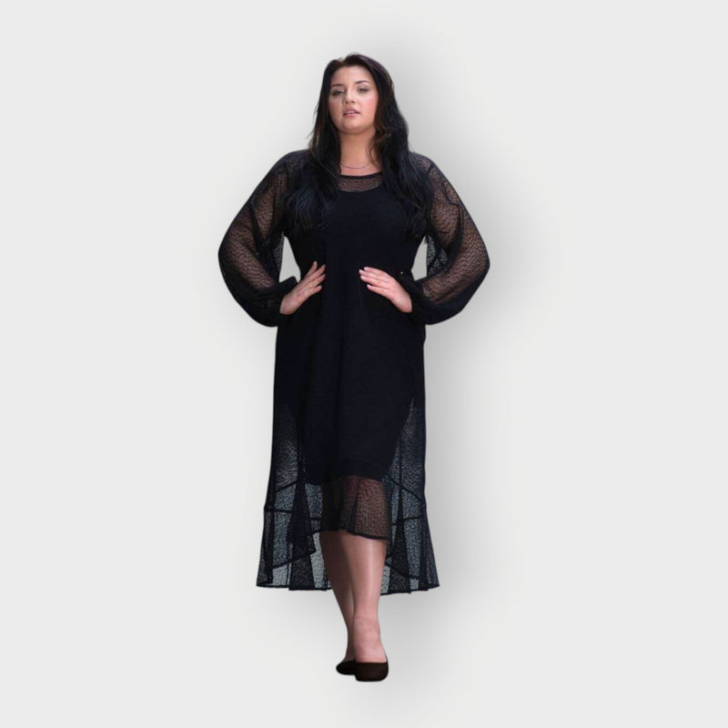 Aphrodite Black Holiday Resort Midi Dress
