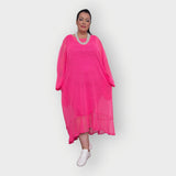 Aphrodite Hot Pink Holiday Resort Midi Dress