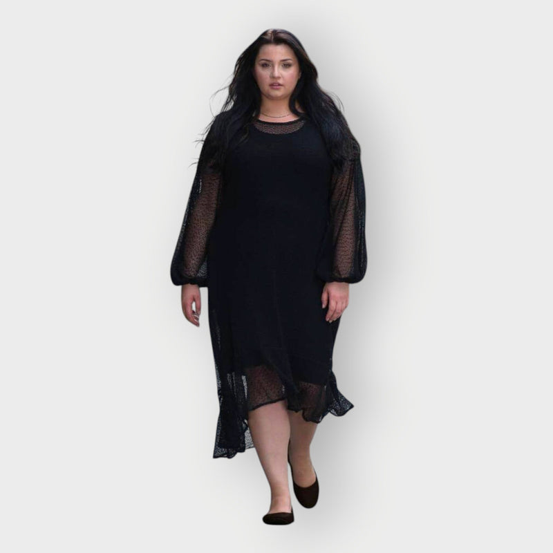 Aphrodite Black Holiday Resort Midi Dress