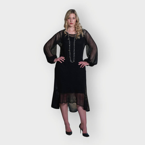 Aphrodite Black Holiday Resort Midi Dress