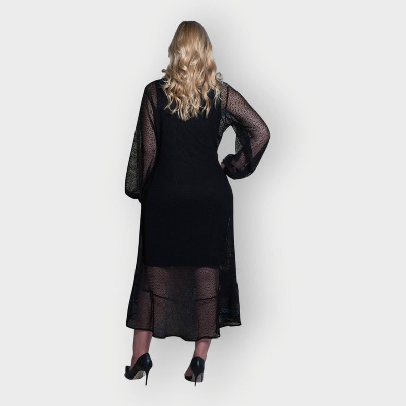 Aphrodite Black Holiday Resort Midi Dress