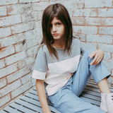 Drop Shoulder Colorblock Tee