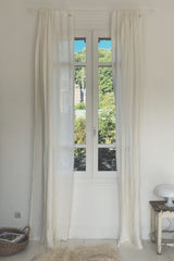 Rod pocket linen curtain
