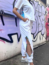 Upcycled Jogger in White