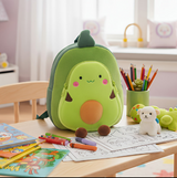 Anypack 3D Yellow Avocado Kids School Backpack Cute Cartoon Animal Style Children Toddler Plush Bag Perfect Accessories For Boys and Girls