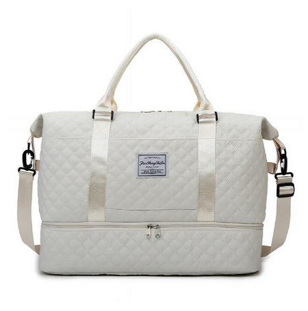 Anysort Mommy Diaper Bag Beige Handbag for Mom Waterproof Tote Yoga Gym Wet Bag Large Capacity for Travel and Sports