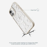 Clear Vanilla Flora iPhone 17 Case With London Fog Ridge (MagSafe included)