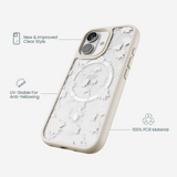 Clear Vanilla Flora iPhone 17 Case With London Fog Ridge (MagSafe included)