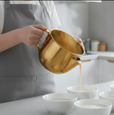 Anygleam Gold Stainless Steel Separator Pot 1000ML – Golden Oil Filter Bowl for Soup, Gravy, Water & Fat Removal Kitchen Tool
