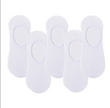 Anyfootwear 5 Pairs Size 4-9 White Men Women Fashion Socks Cotton Long Crew Socks High Quality Office Business Sports Skateboard Knitted Casual