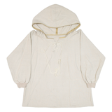 Mens Pullover Jacket Beige Hooded L