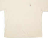 CARHARTT Mens T-Shirt Cream 2XL