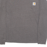 CARHARTT Womens T-Shirt Brown Long Sleeve XL