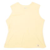 CARHARTT Womens T-Shirt Yellow Sleeveless XL