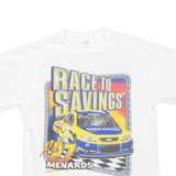 ANVIL Race To Savings Mens T-Shirt White USA L