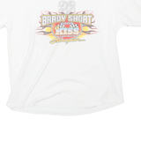 GILDAN Brady Short Racing Mens T-Shirt White L