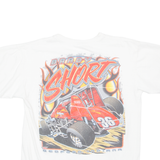 GILDAN Brady Short Racing Mens T-Shirt White L