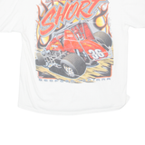 GILDAN Brady Short Racing Mens T-Shirt White L