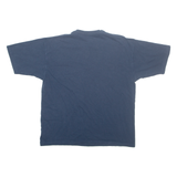 CARHARTT Mens T-Shirt Blue Button Neck L