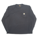 CARHARTT Mens T-Shirt Black Long Sleeve XL