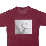 DIESEL Rose Womens T-Shirt Maroon S