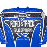 WULFSPORT Mens Jersey Blue Long Sleeve V-Neck M