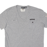 G-STAR RAW Womens T-Shirt Grey V-Neck L