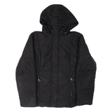 TOMMY HILFIGER Down Insulated Womens Puffer Coat Black Hooded L