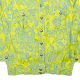 NICOWA Womens Jacket Green 90s Floral L