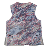 Womens Waistcoat Blue Viscose Crazy Pattern XL