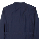 TREVIRA Belted Mens Blazer Jacket Blue Pinstripe XL