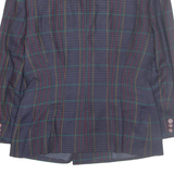 JEAN CLAUDE Paris Womens Blazer Jacket Blue Wool Plaid M