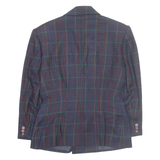 JEAN CLAUDE Paris Womens Blazer Jacket Blue Wool Plaid M