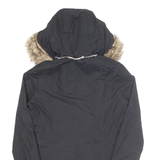 NAUTICA Womens Parka Coat Black Hooded S