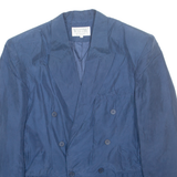WHITBY Mens Blazer Jacket Blue Silk L