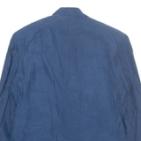 WHITBY Mens Blazer Jacket Blue Silk L