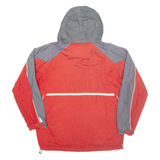 COLUMBIA Mens Jacket Red Nylon Hooded L