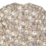 Glitter Womens Jacket Beige Floral L