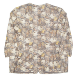 Glitter Womens Jacket Beige Floral L